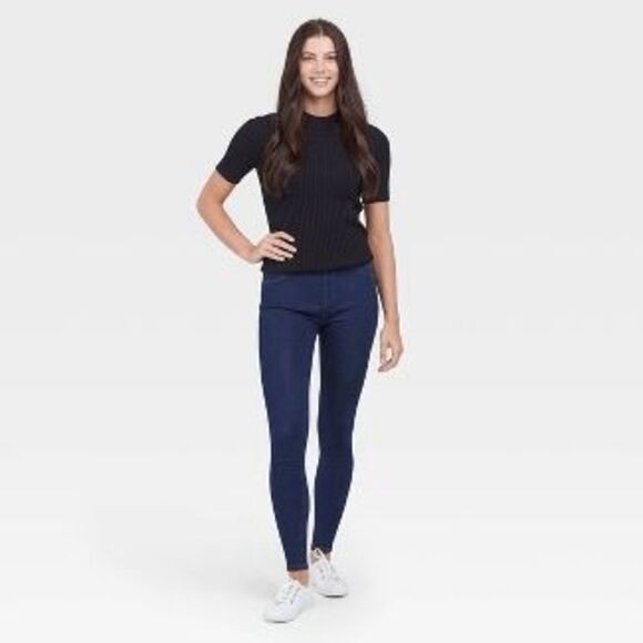 Size Medium SPANX Medium Wash Skinny Leggings LUH451 - Picture 1 of 7